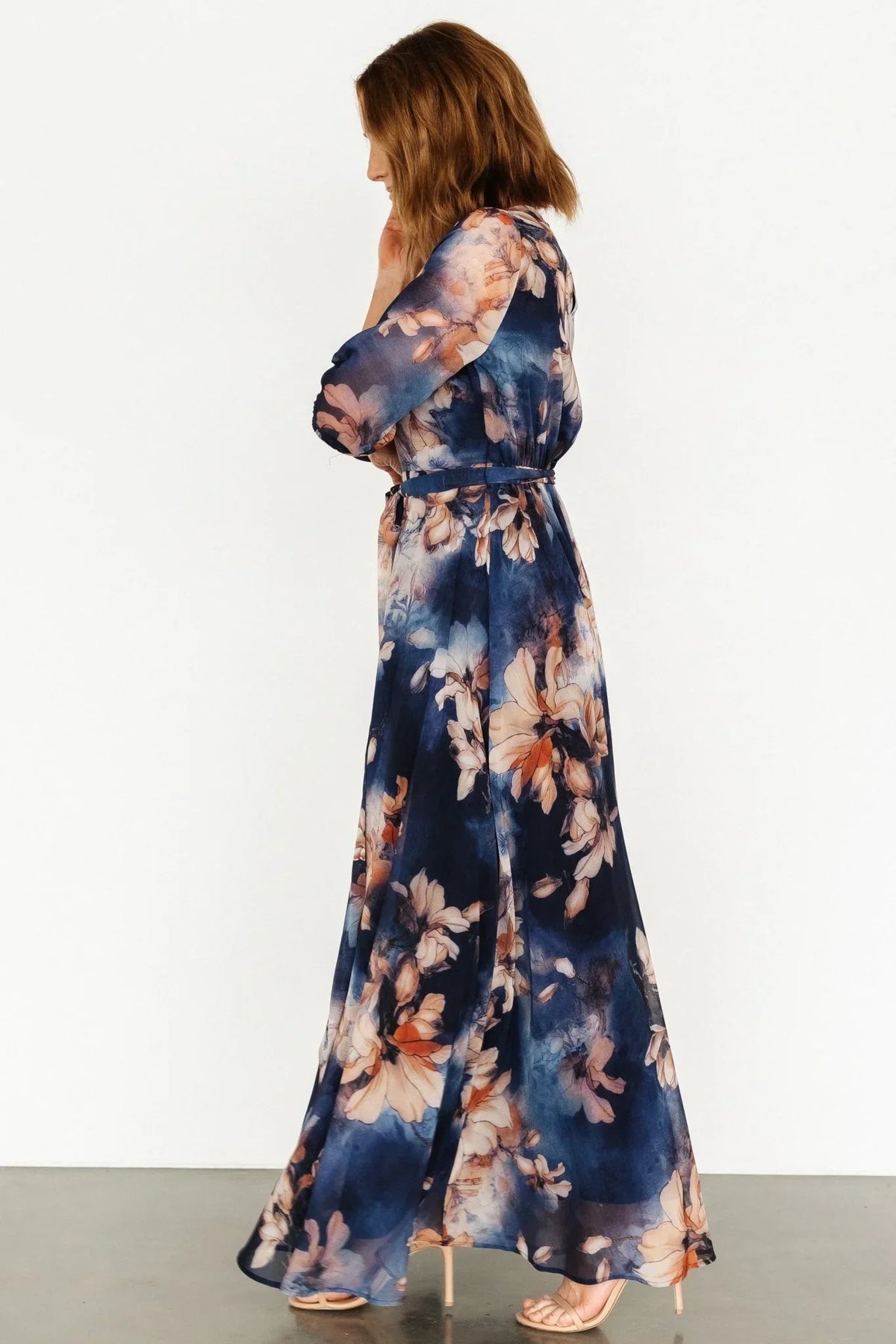 Rebecca Maxi Dress | Dark Blue Floral