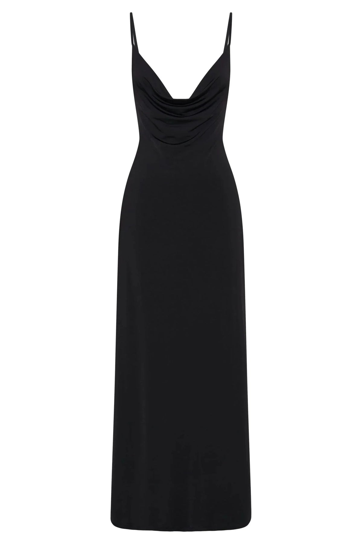 Darcy Cowl Maxi Dress With Low Back - Black