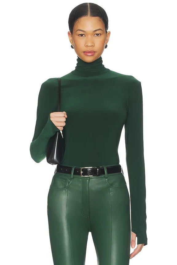 Slim Fit Long Sleeve Turtle Top