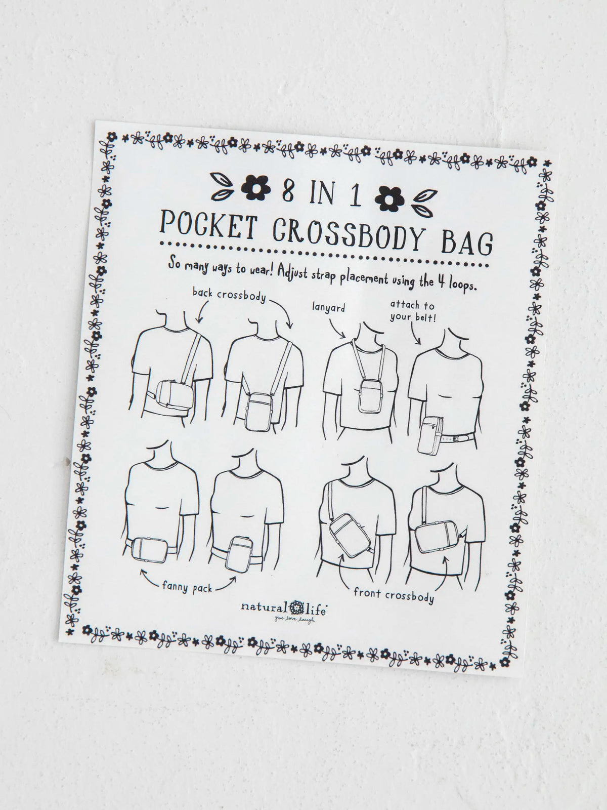 8-in-1 Pocket Crossbody - Jewel Positano Scarf