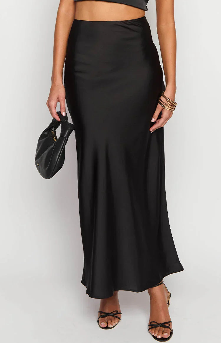 Genevieve Black Maxi Skirt