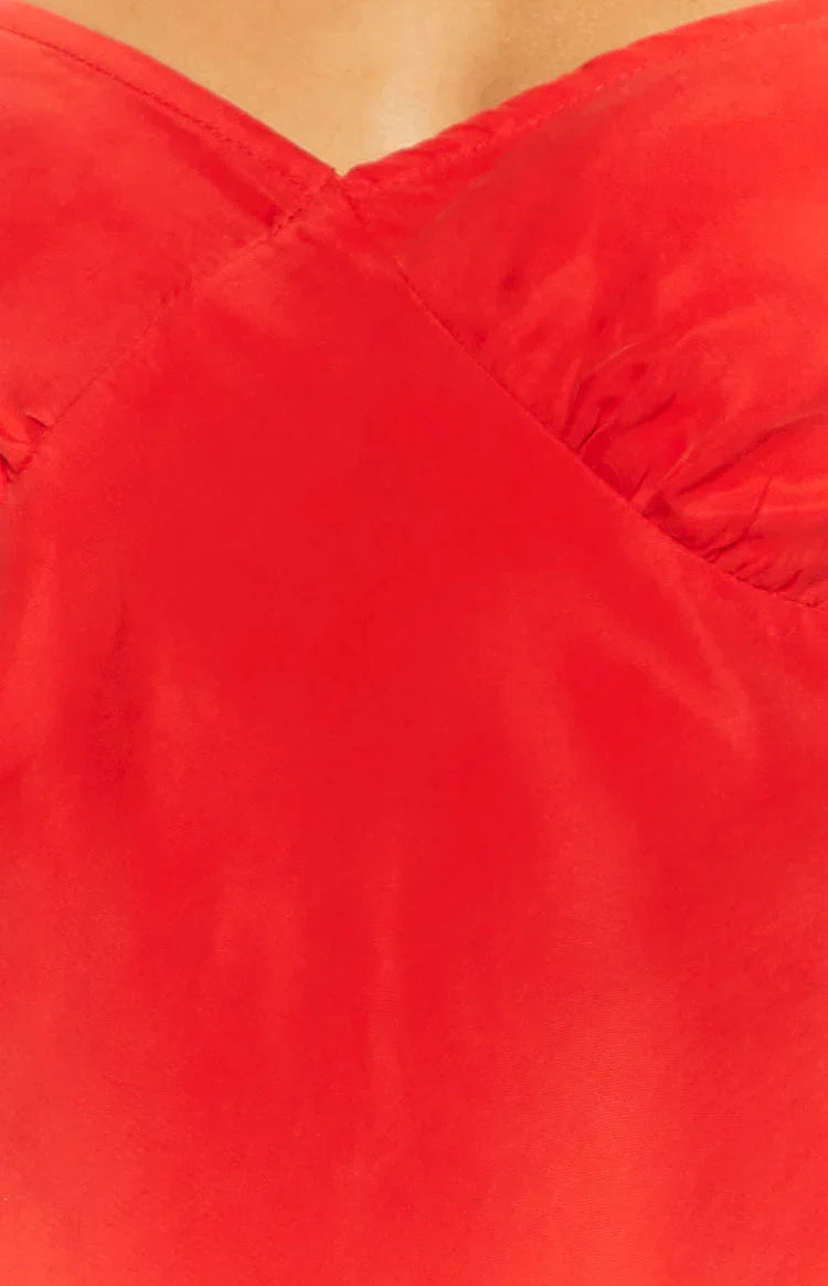 Waves Red Mini Dress