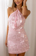 Adele Pink Sequin Mini Dress