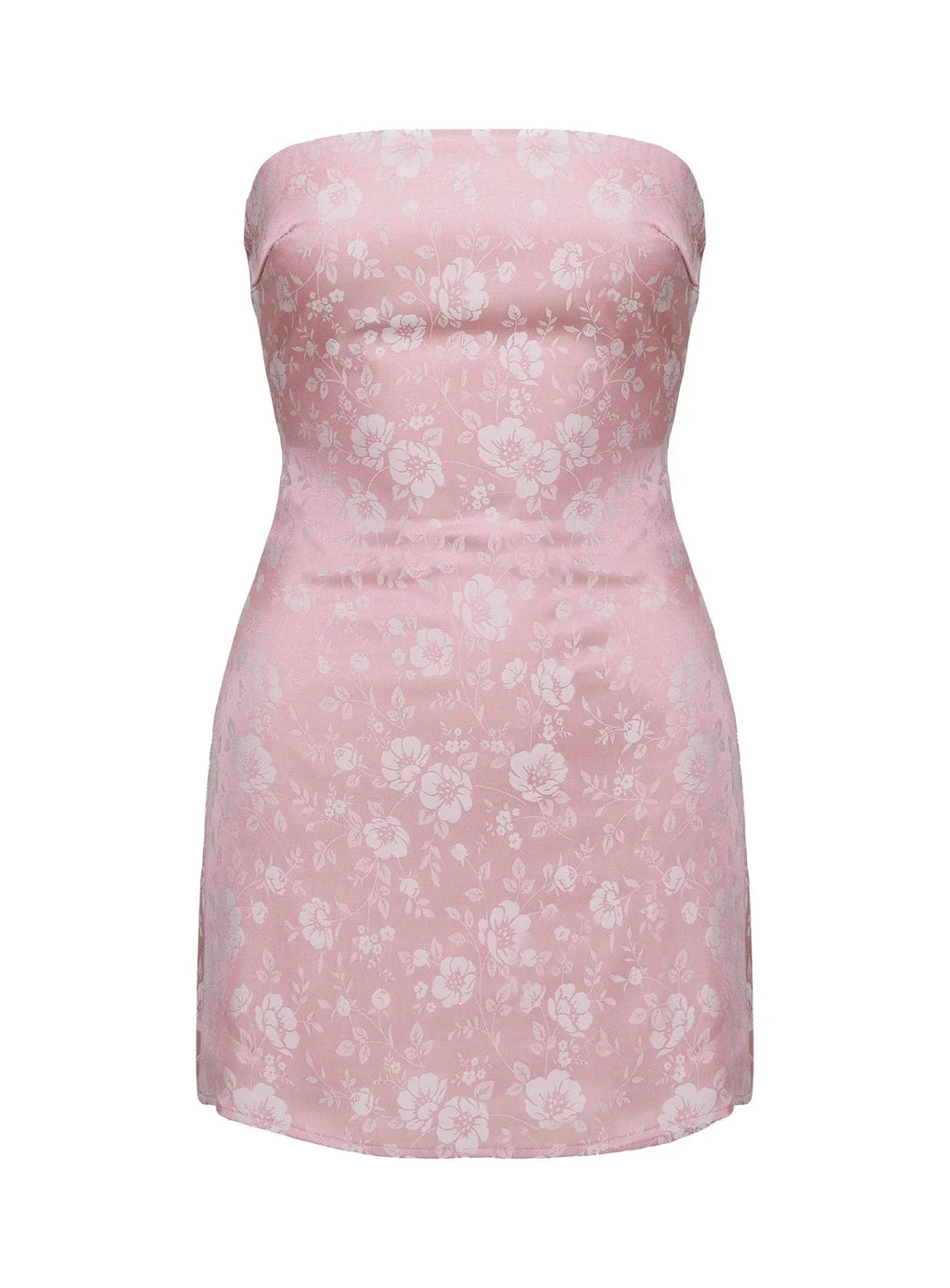 Ramie Strapless Mini Dress Dusty Pink