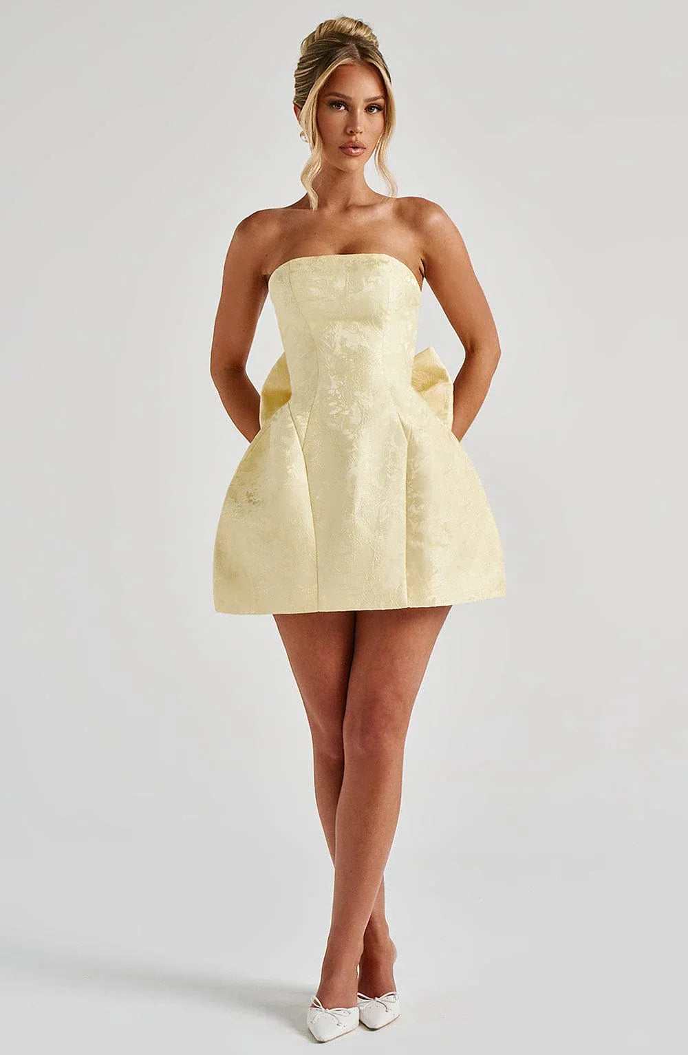 Elenora Mini Dress - Lemon
