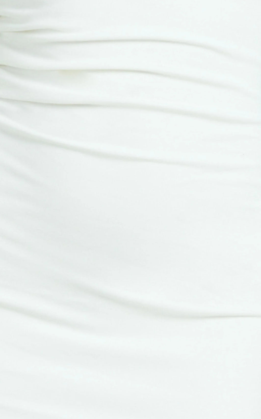 Nori Mini Dress - One Shoulder Long Sleeve Bodycon Dress in Off White