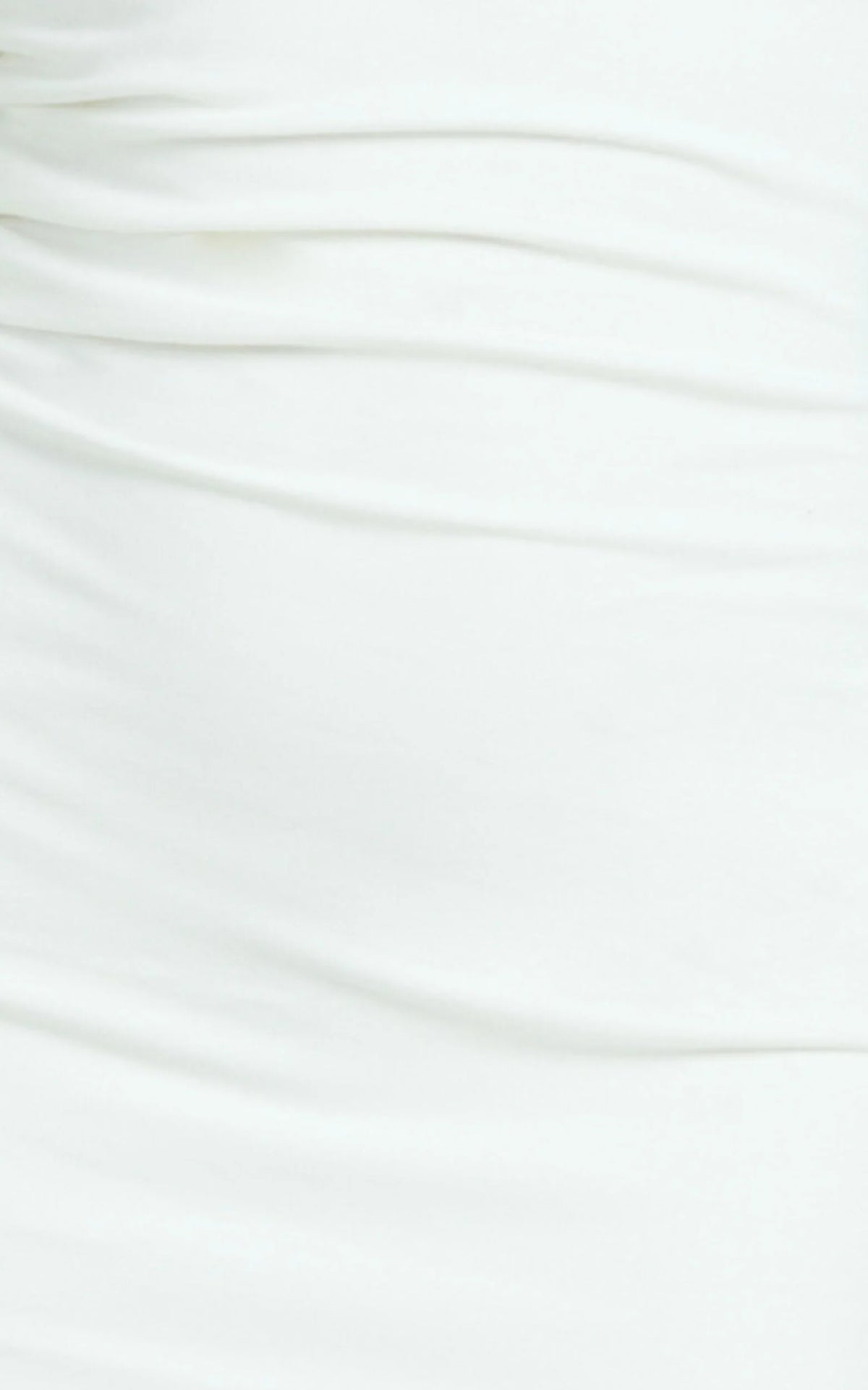 Nori Mini Dress - One Shoulder Long Sleeve Bodycon Dress in Off White