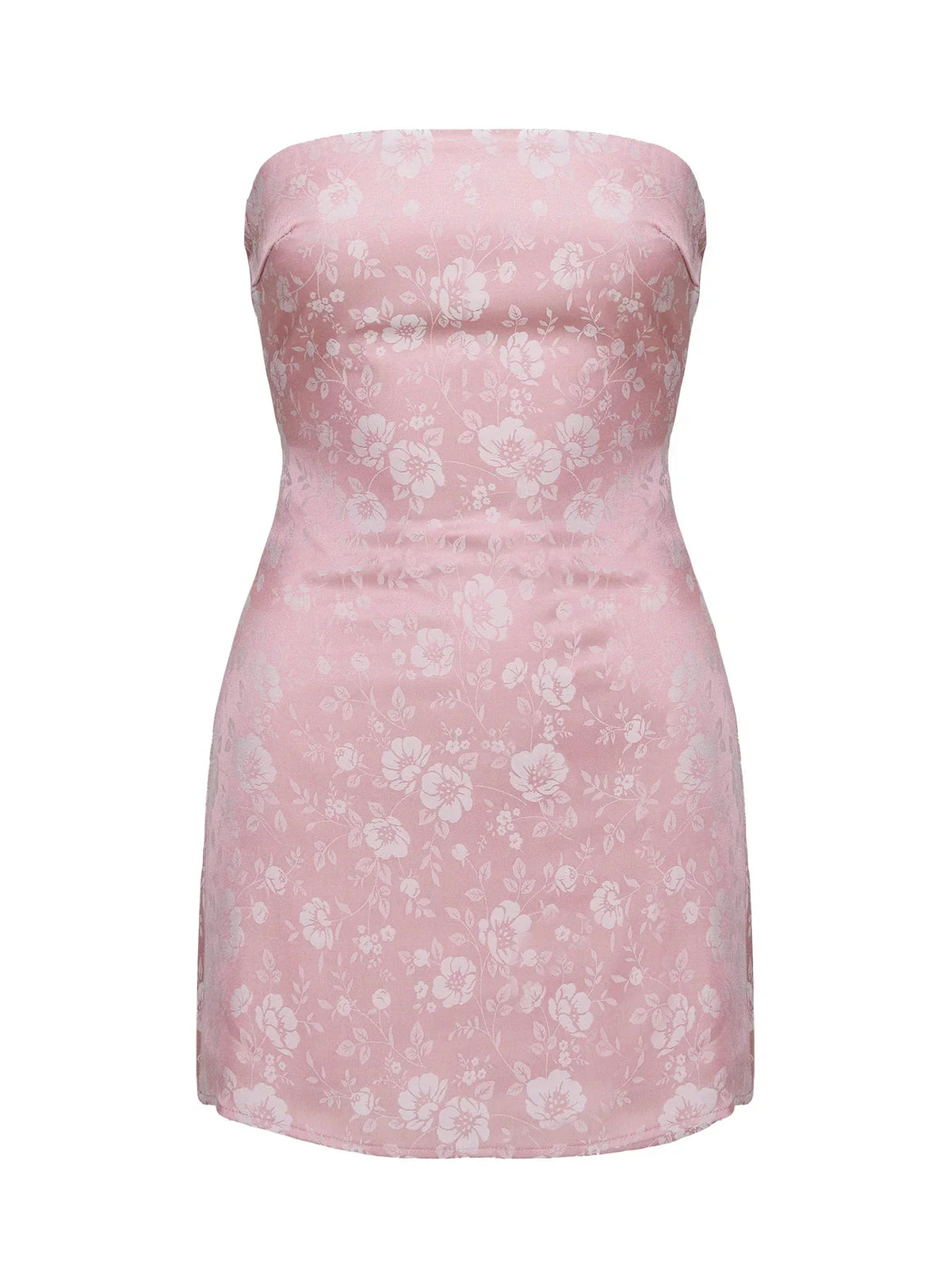 Ramie Strapless Mini Dress Dusty Pink