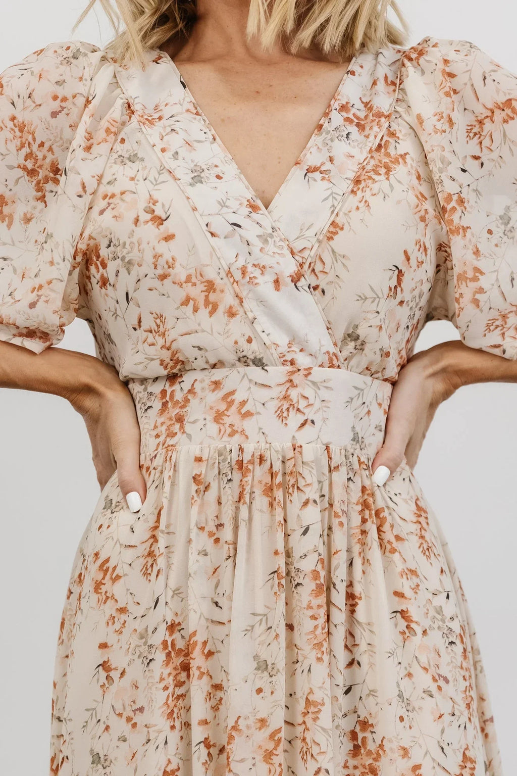 Katherine Maxi Dress | Cream + Rust Floral