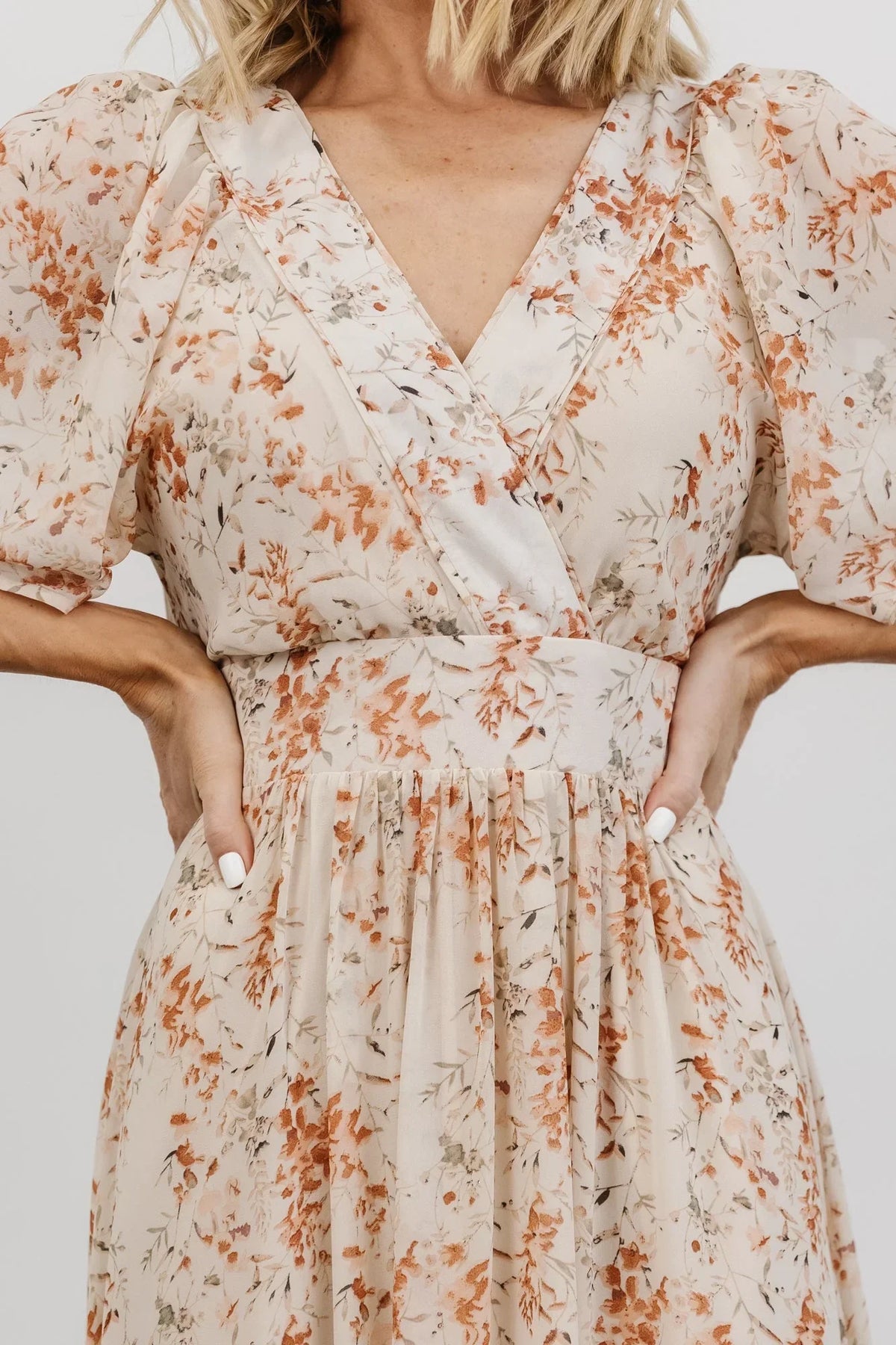 Katherine Maxi Dress | Cream + Rust Floral