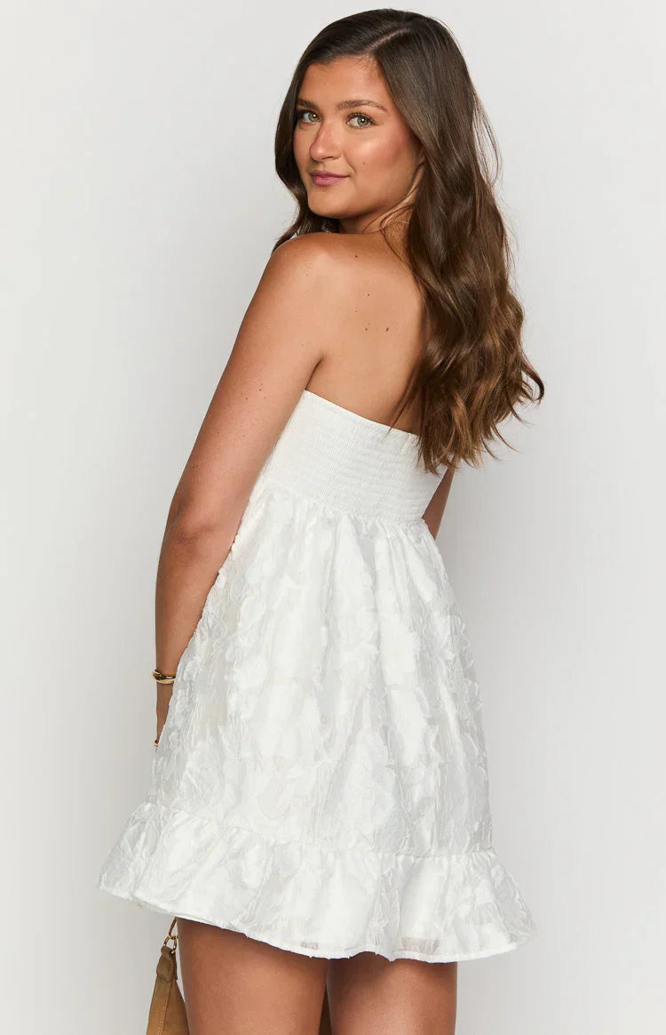 Wiley White Strapless Mini Dress