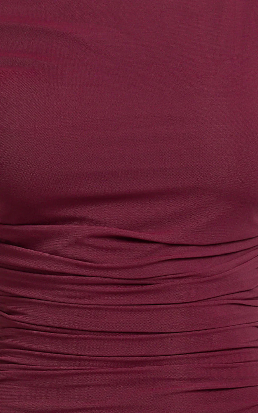 Judee Midi Dress - One Shoulder High Side Split Dress in Wine