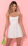 A-line dress in Floral White
