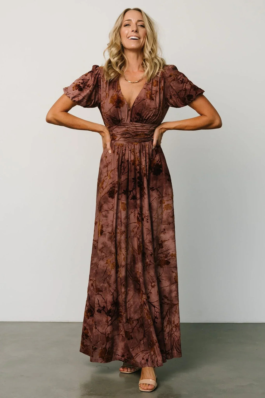 Leslie Velvet Maxi Dress | Dusty Clove