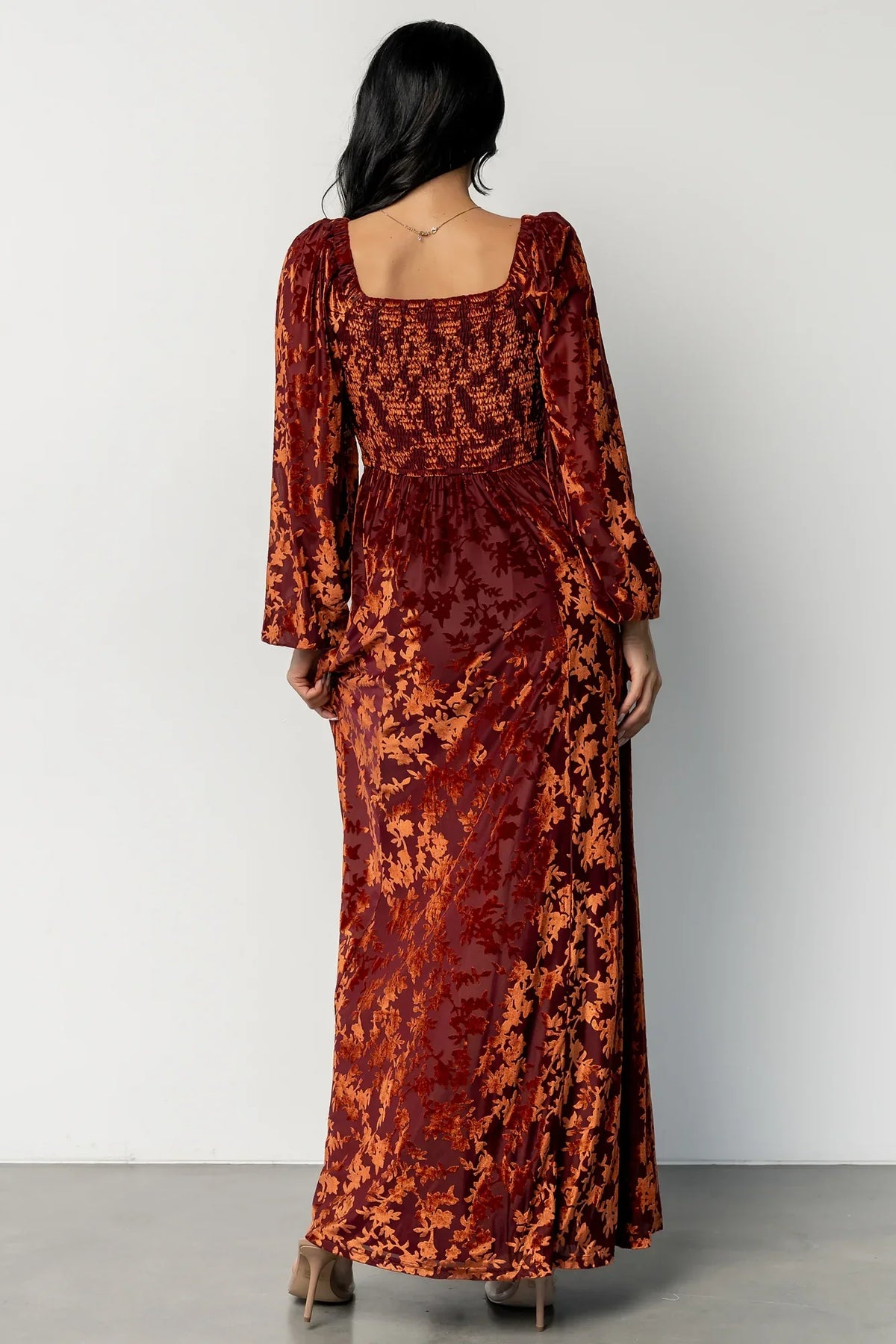 Aurora Velvet Maxi Dress | Clove + Copper Floral