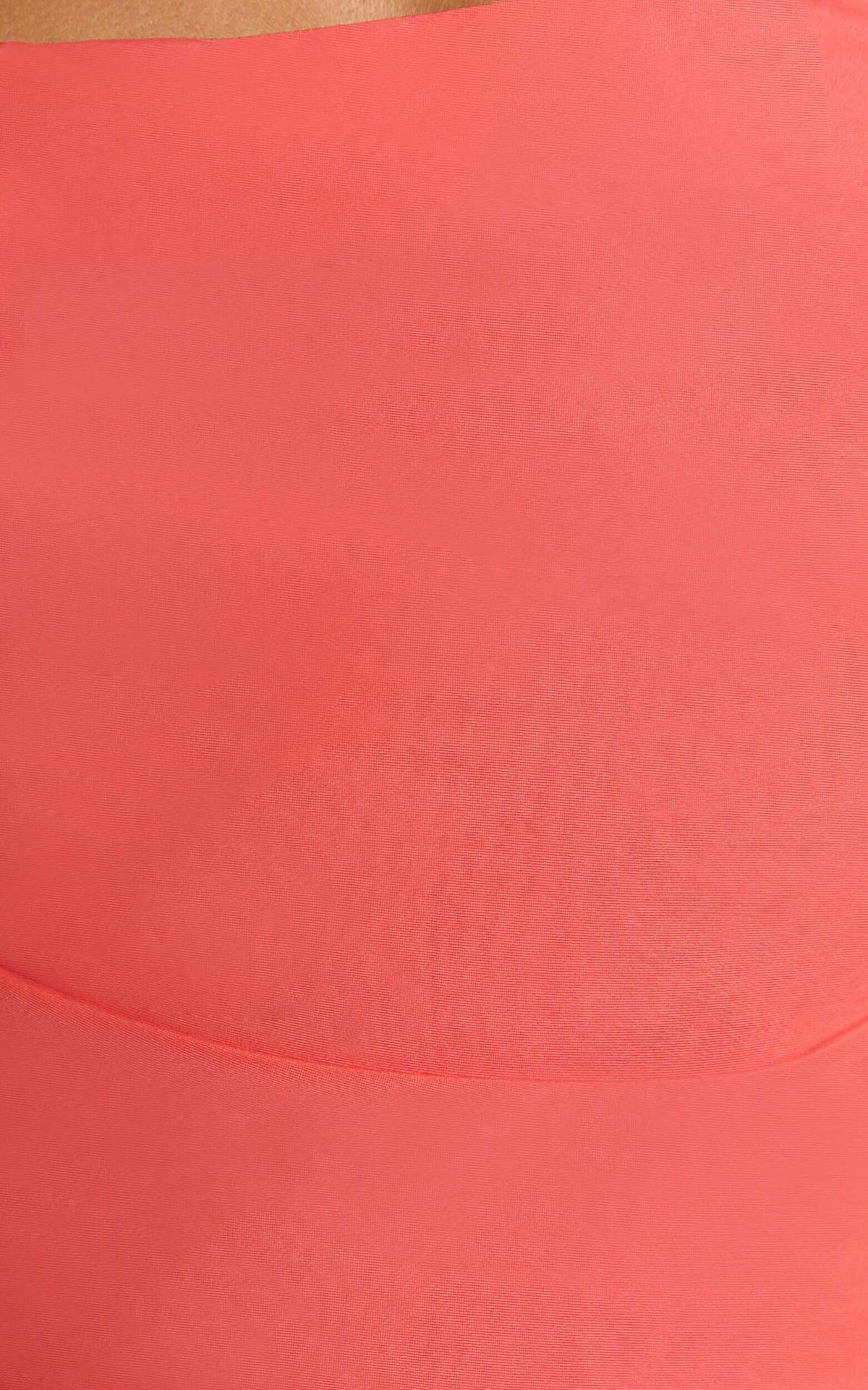 Emelia Mini Dress - Square Neck Tie Back Dress in Coral