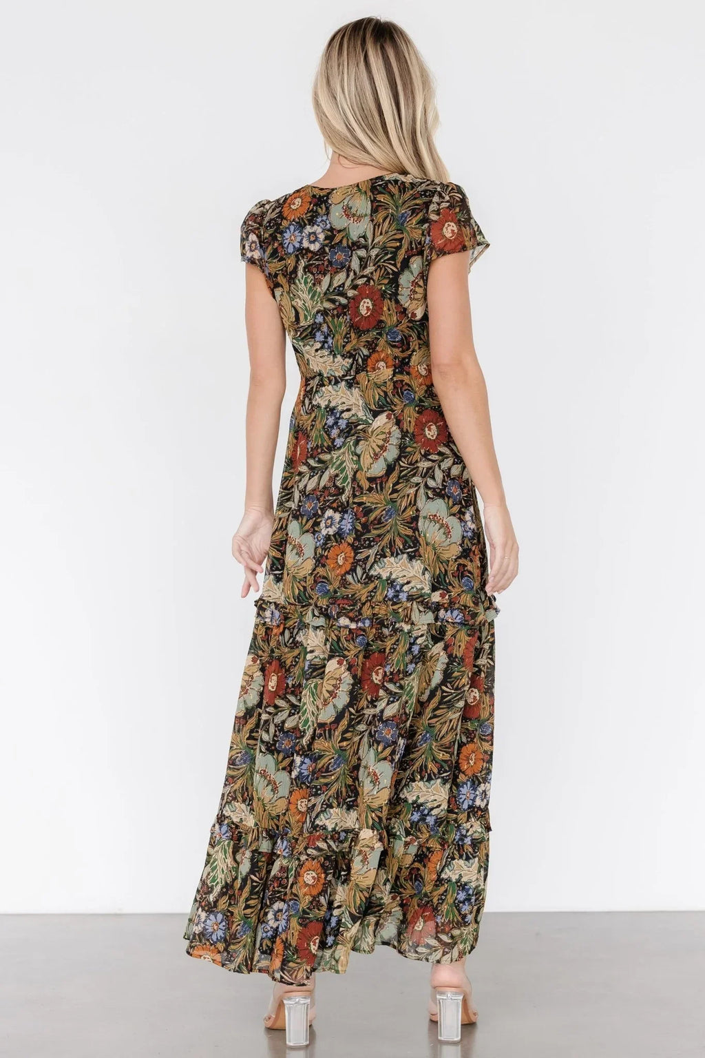 Riverwood Deep V Maxi Dress | Multi Floral