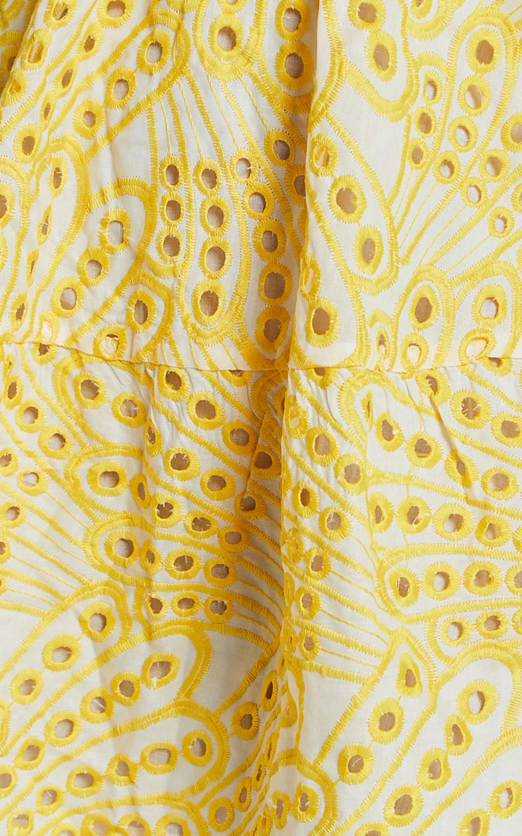 Sophia Mini Dress - Tie Back Puff Sleeve Dress in White and Yellow