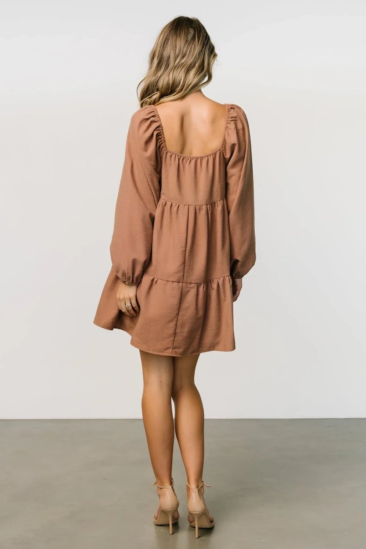 Selena Tiered Mini Dress | Dusty Mauve