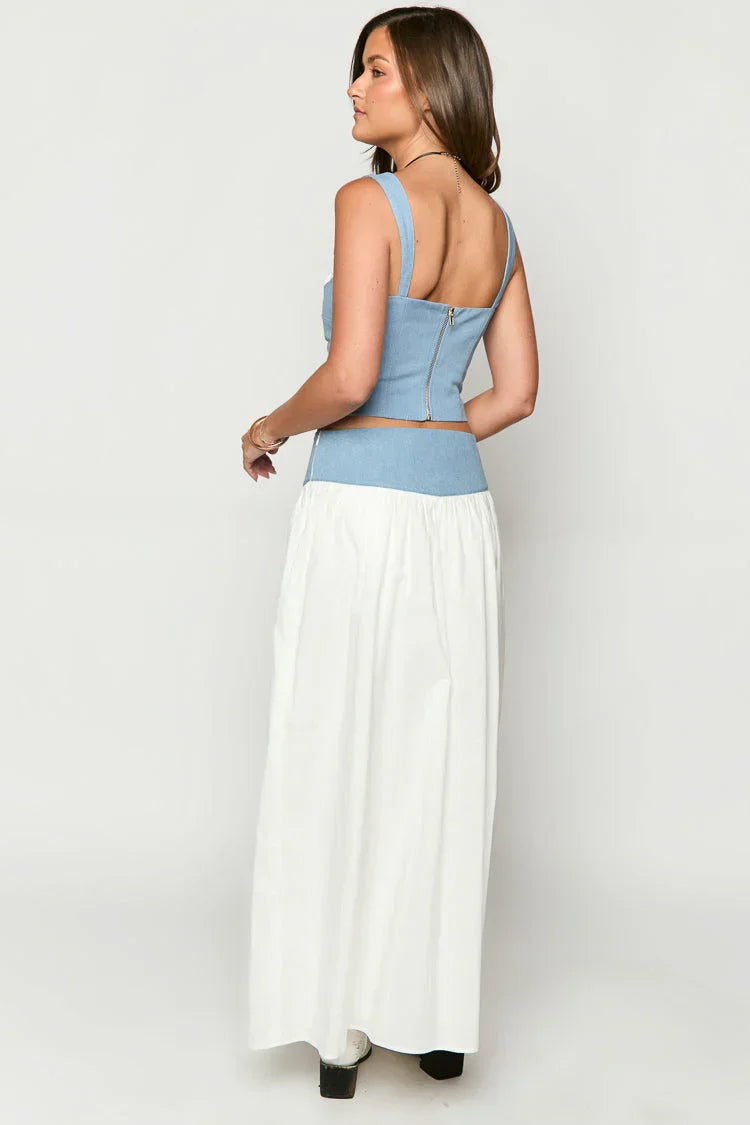 Mystic White Maxi Skirt