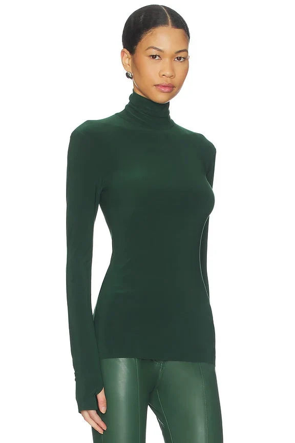 Slim Fit Long Sleeve Turtle Top