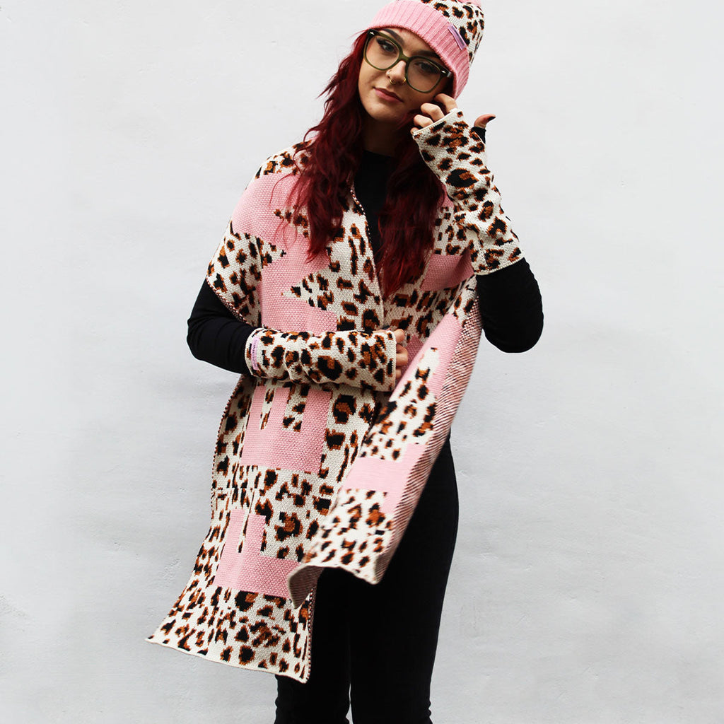 Animal Print Fingerless Wrist Warmers