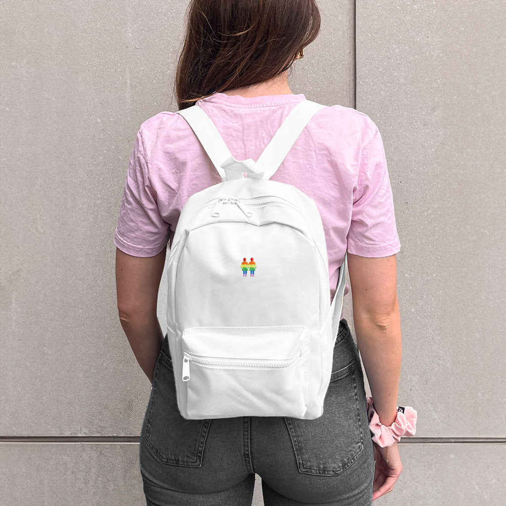 Holding Hands Embroidered Mini Backpack