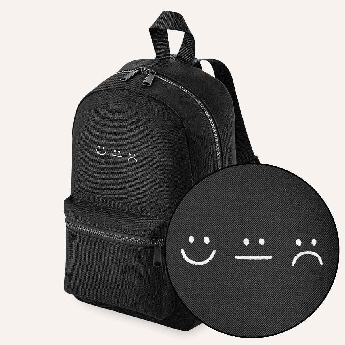 Smileys Embroidered Mini Backpack