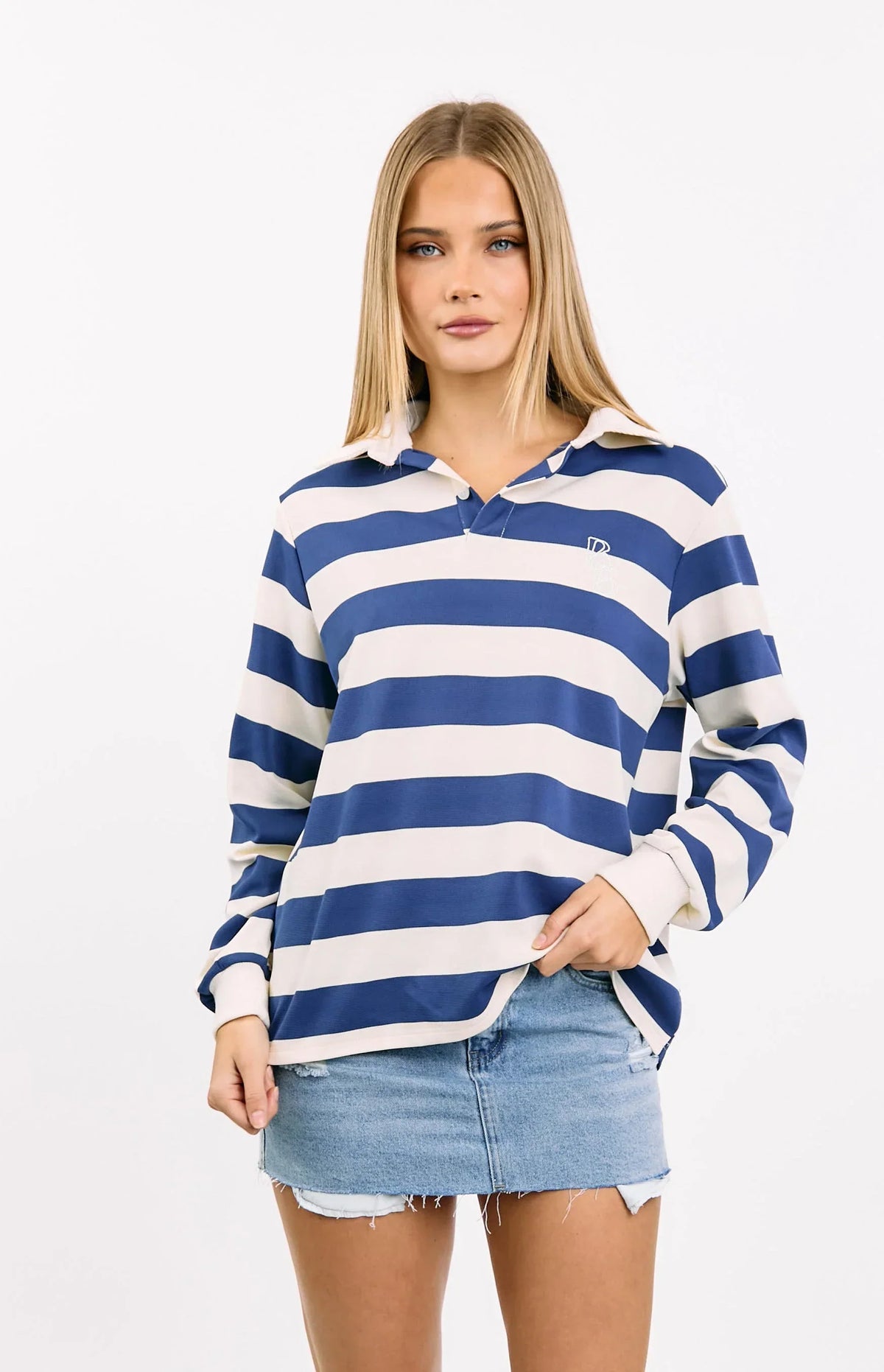Found Love Light Wash Denim Low Rise Mini Skirt