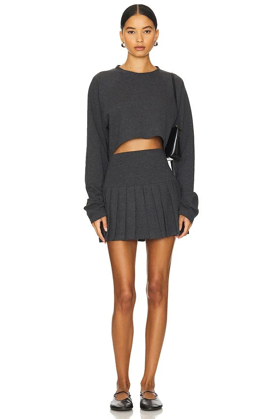 Pleated Mini Skirt