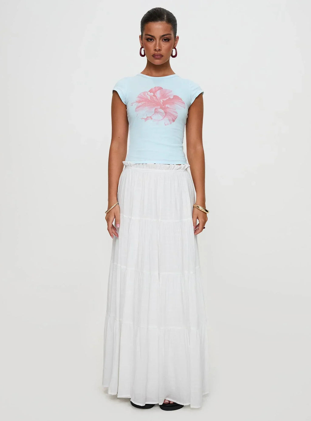 Mya Maxi Skirt White