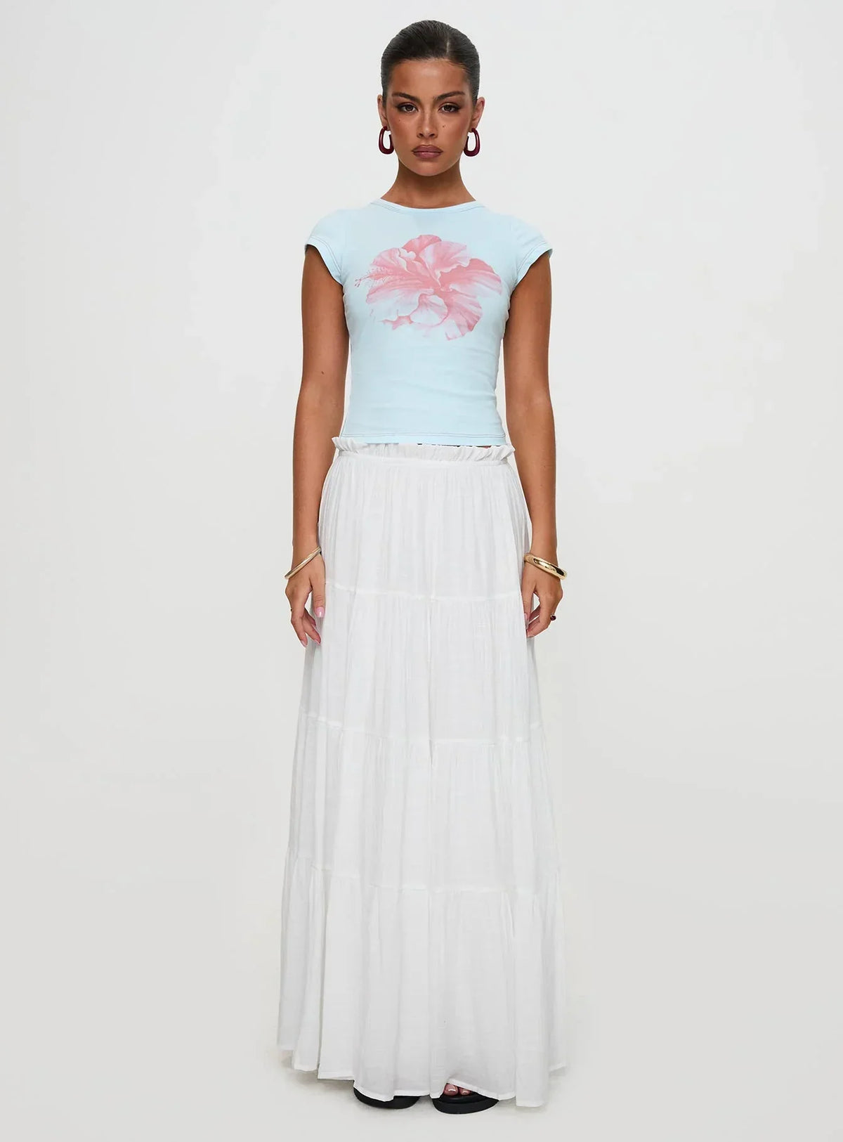 Mya Maxi Skirt White