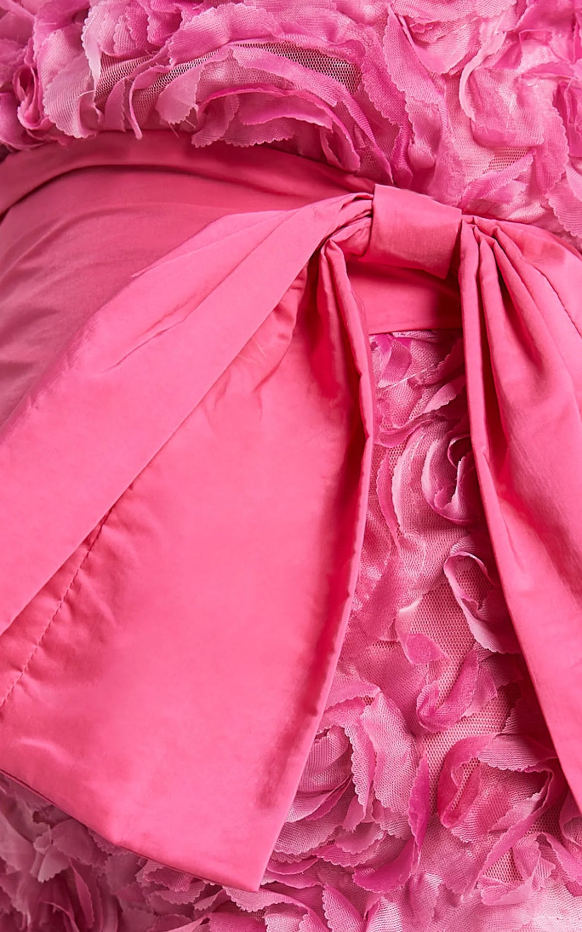 Ayesha Mini Dress - Strapless with Ribbon Detail Dress in Pink