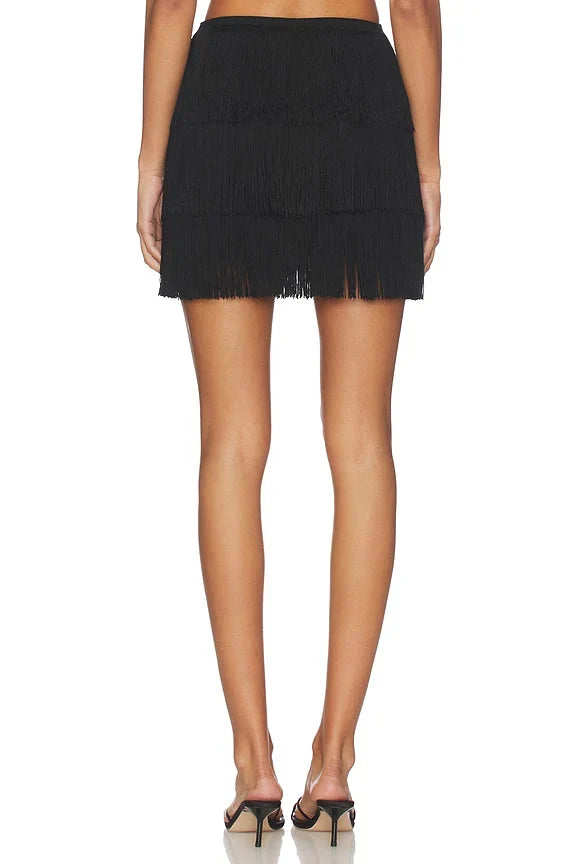 Fringe Mini Skirt
