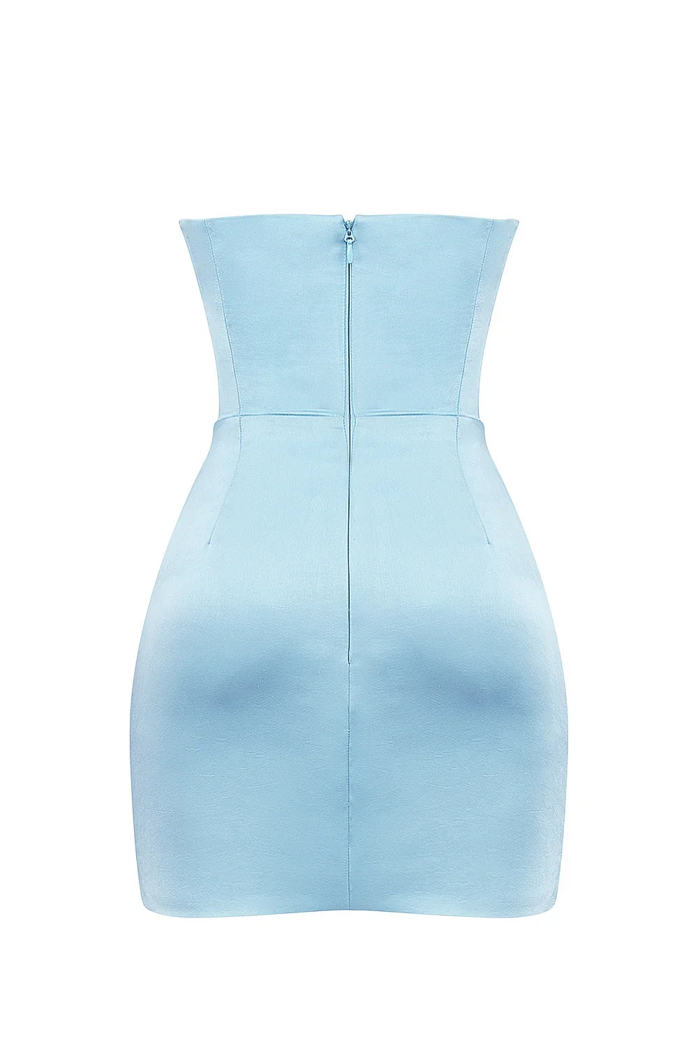 Ocean Blue Strapless Mini Dress
