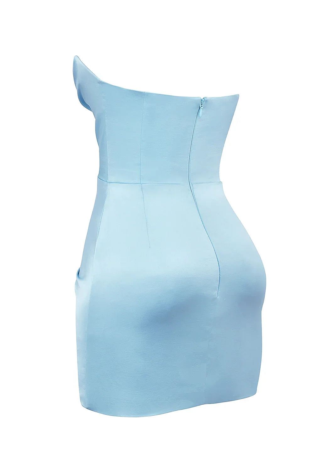 Ocean Blue Strapless Mini Dress
