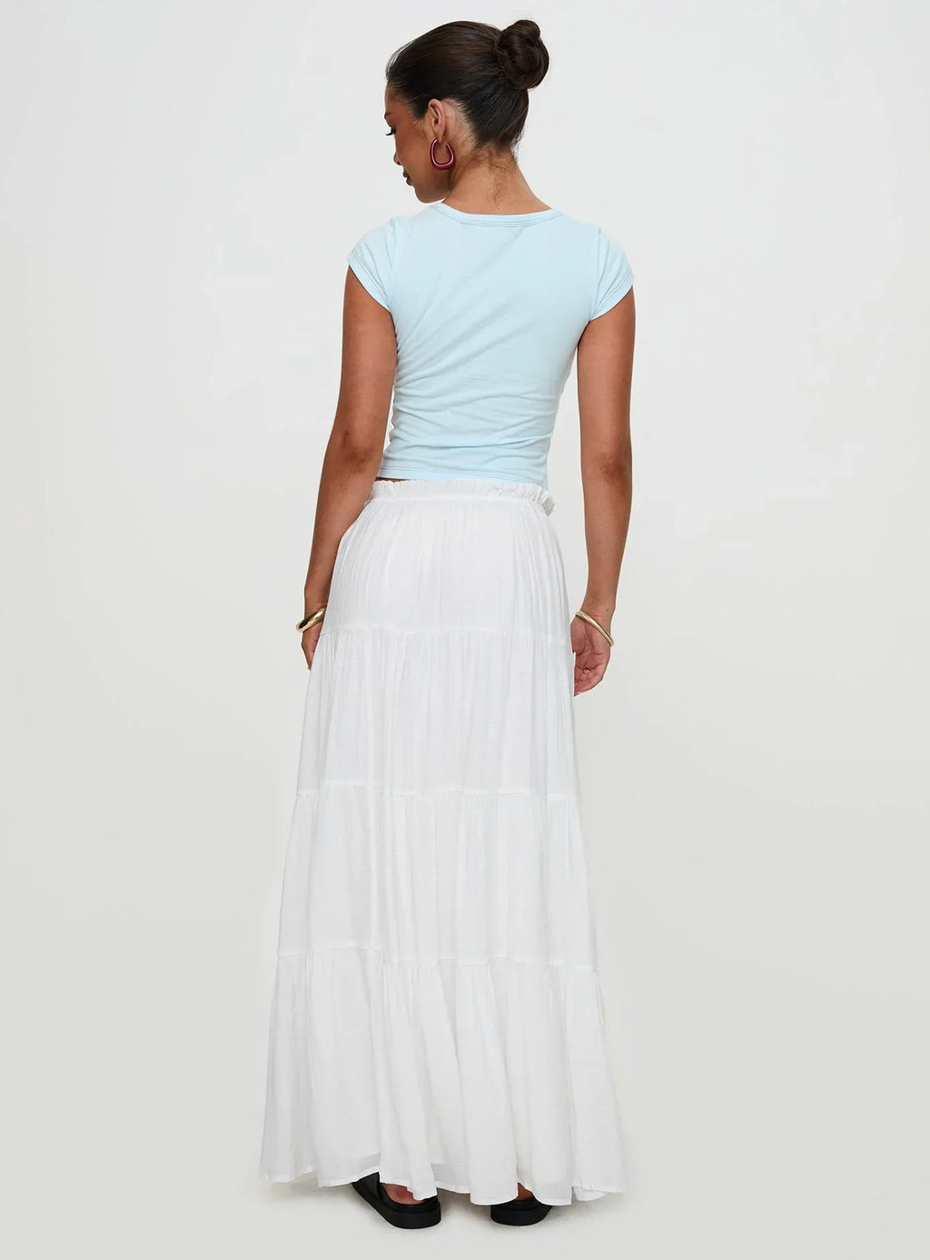 Mya Maxi Skirt White